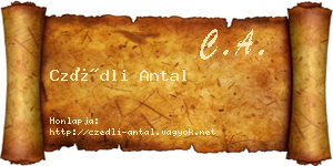 Czédli Antal névjegykártya